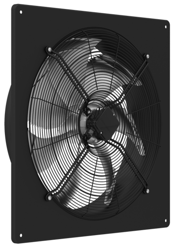 A black woods plate axial fan