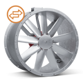 A Woods JMTS reversible axial fan