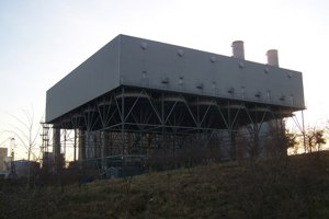A stock image of a power station in Kent where woods extract fans have been installed