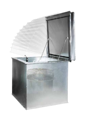 A smoke extraction roof hatch unit smha with automatic lid