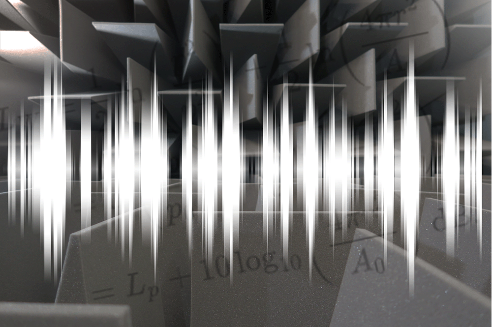 A stock image showing soundwaves