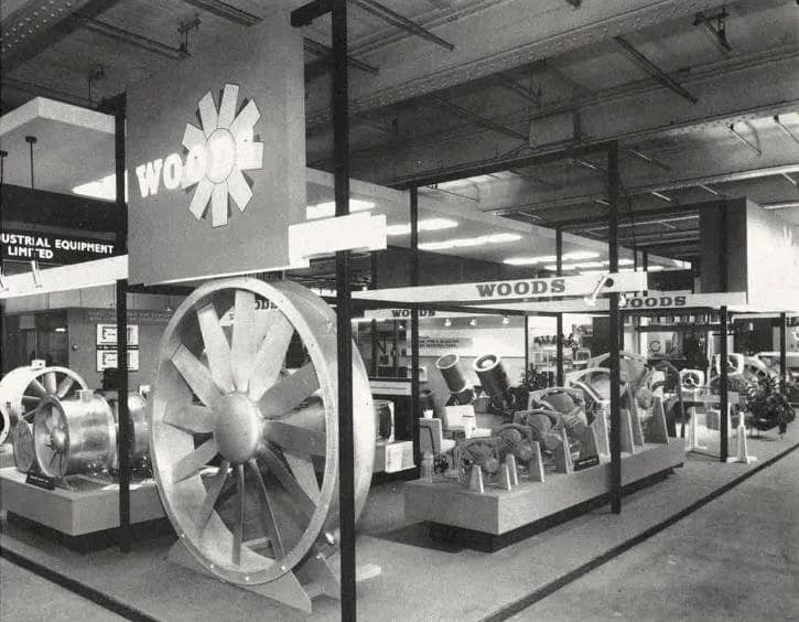 A 1960s picture of a Woods exhibition stand
