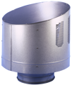 an angled metal diffuser