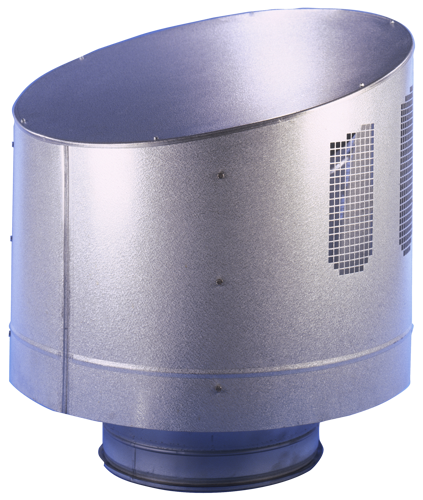 an angled metal diffuser